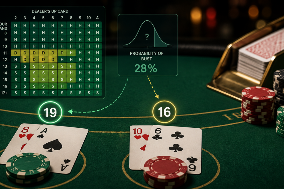 Kuinka todennäköisyydet vaikuttavat blackjack-strategioihin Kuinka todennäköisyydet vaikuttavat blackjack-strategioihin