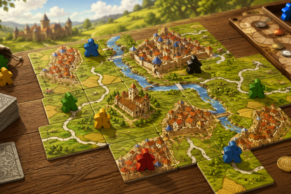 Carcassonne – säännöt, pelin kulku ja pisteytys Carcassonne – säännöt, pelin kulku ja pisteytys