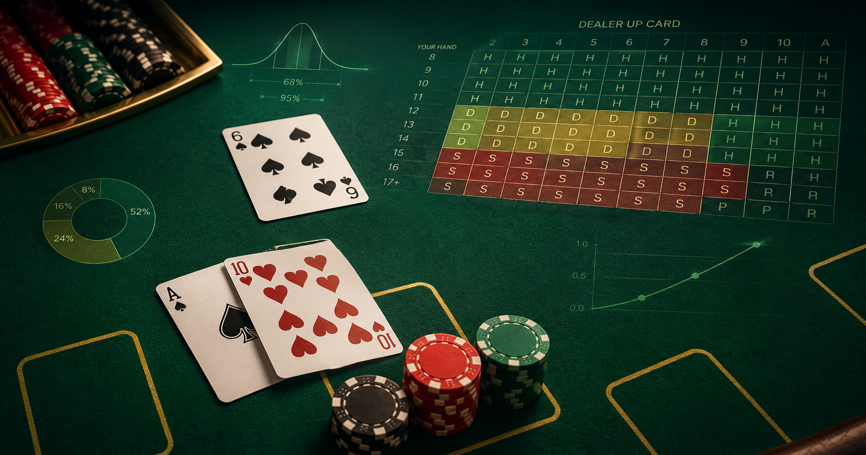 Blackjack-taulukko – perusstrategia ja todennäköisyydet